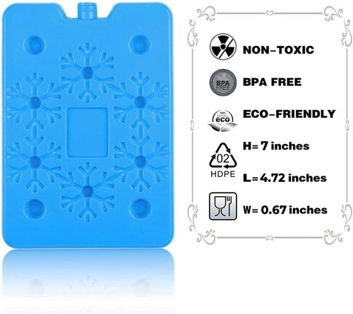 BLUE ELE Reusable Ice Packs - Slim & Lightweight Freezer Packs for Lunch Boxes | 4 Pack, Multi-Colored