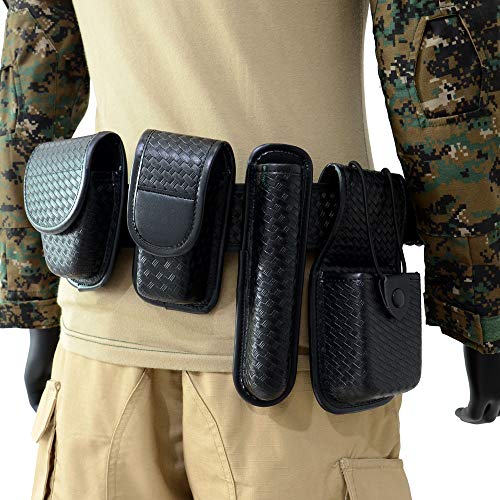 LytHarvest Medium 8-in-1 Police Duty Belt Kit with Pouches - Law Enforcement Utility Belt