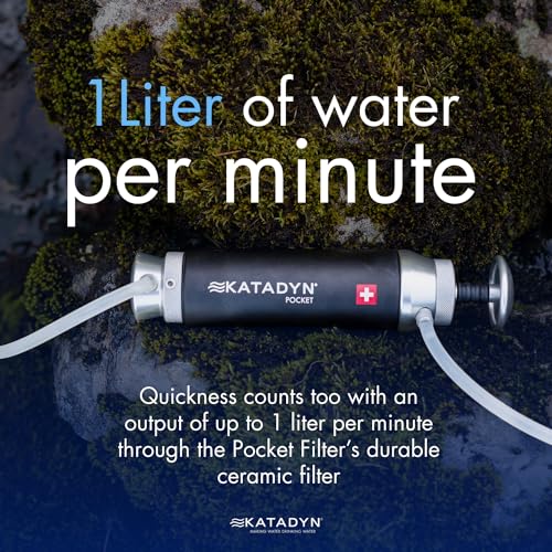 Portable Water Filter Pump for Camping Hiking Survival & Emergency