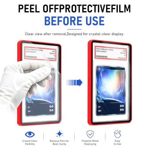 Magnetic PSA Slab Protector Case - Red / 1 Pack