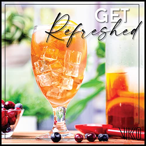 Vikko 6-Pack 20oz Classic Goblet Drinking Glasses - Dishwasher Safe