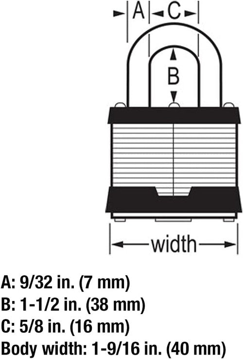 Master Lock Outdoor Padlock - Durable Security with Key - 1 Pack, Weather-Resistant Design