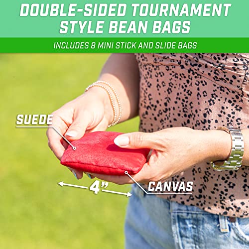 Portable Cornhole Game Set - 2ft x 1ft Wooden Boards with Carry Backpack & Mini Bean Bags