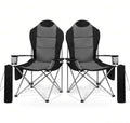 OUTSIDER High Back Camping Chair 2 Pack - Black-Gray, 400lb Capacity, Foldable Outdoor Chairs