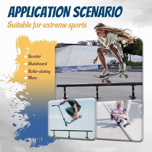 Adjustable 72-Inch Skateboard Grind Rail for Beginners & Pro Skaters