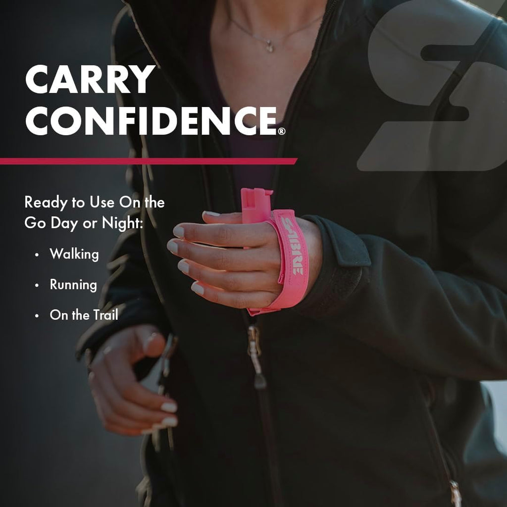 SABRE Runner Pepper Gel - Police Strength OC Spray with Adjustable Reflective Hand Strap | 0.67 fl oz, 13 Seconds Spray Time
