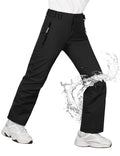 Kids Hiking Pants Waterproof Quick Dry Boys Camping Cargo Pant Lightweight Softshell Uniform Pants for Kid Girls Black