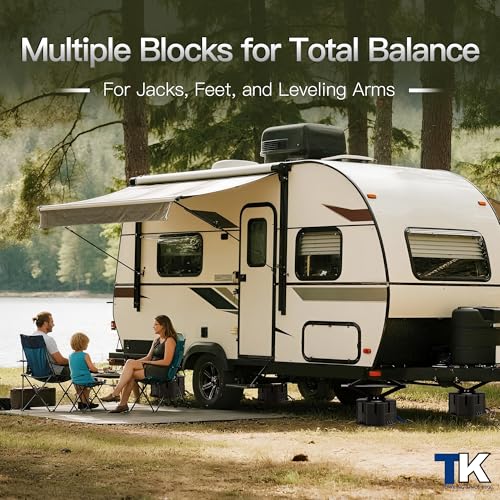 TOWKING 6"H Stackable Trailer Jack Blocks Support Kit, 12,000 lbs, Model 4