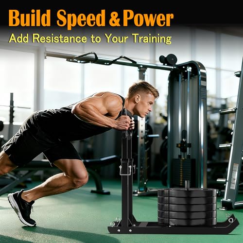 GanFindX Matte Workout Weight Sled for Speed & Strength Training - Heavy Duty, Adjustable Resistance