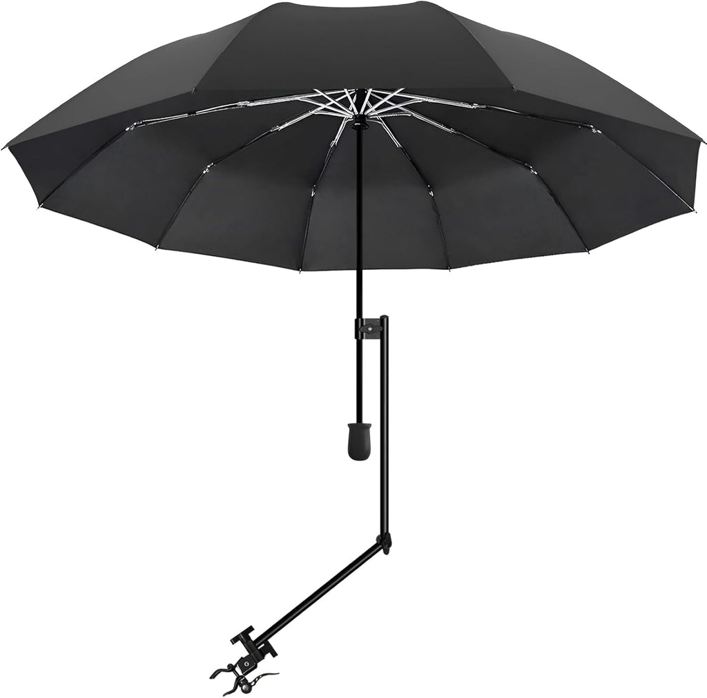 XLINGZA Beach Umbrella - UPF 50+ Protection with Adjustable Universal Clamp for Ultimate Shade