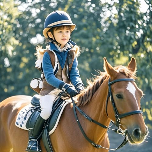 Kids Horse Riding Gloves - Black, Size S (Ages 6-8) - Equestrian Gloves for Kids