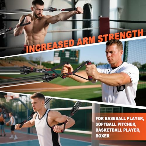HPYGN Resistance Bands with Handles 300 lb Grey – Home Workout Exercise Bands