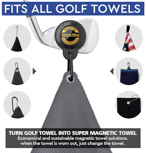 Magnetic Golf Towel Clip Removable Strong Hold Golf Cart Accessories