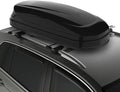 DNA Motoring Rooftop Cargo Box - Lockable Heavy-Duty Car Top Storage Case | 110 Lbs Capacity, Glossy Black, 53" L x 34" W x 15" H