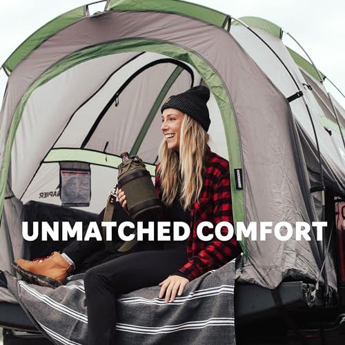 Napier Backroadz Truck Tent for Full Size Short Bed (5.5'-5.8') Grey/Green - 2 Person Camping