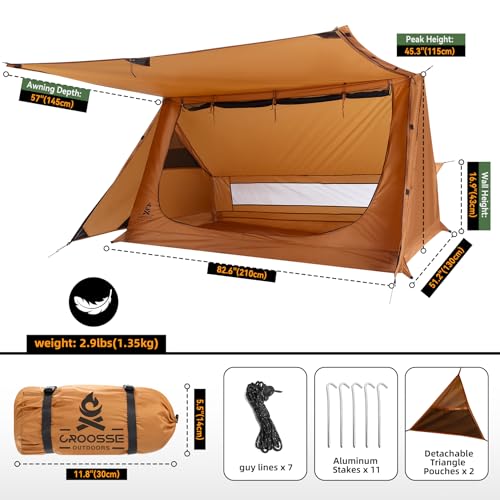Ultralight Solo Backpacking Tent - Waterproof Bushcraft Shelter for Camping