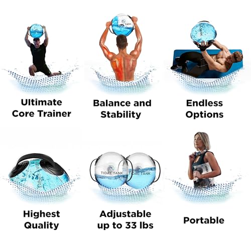 Tidal Tank Sphere Mini Water-Weighted Sandbag for Home Gym - Max 33 lb