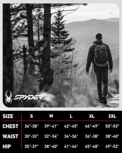 Spyder Men's Medium Black Waterproof Winter Coat with Hood & Fleece Lining