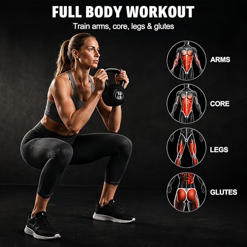 50LB Soft Kettlebell for Safe Home Workouts - Non-Slip Grip & Floor Friendly