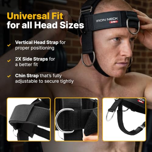 Iron Neck Alpha Plus Black Neck Trainer – Advanced Neck Exercise Equipment