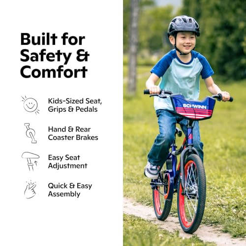 Schwinn 20-Inch Kids Bike for Ages 7-10 with Dual Brakes & Quick Assembly