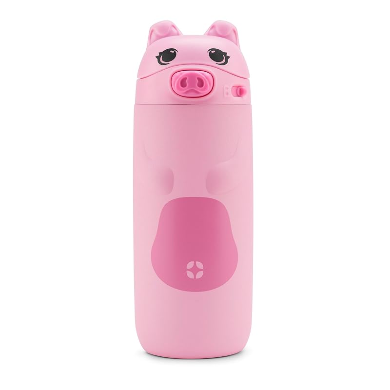 Ello Ellies 12oz Stainless Steel Kids Water Bottle - Pig Variation