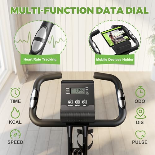JELENS Black 5-in-1 Folding Exercise Bike with 16-Level Magnetic Resistance