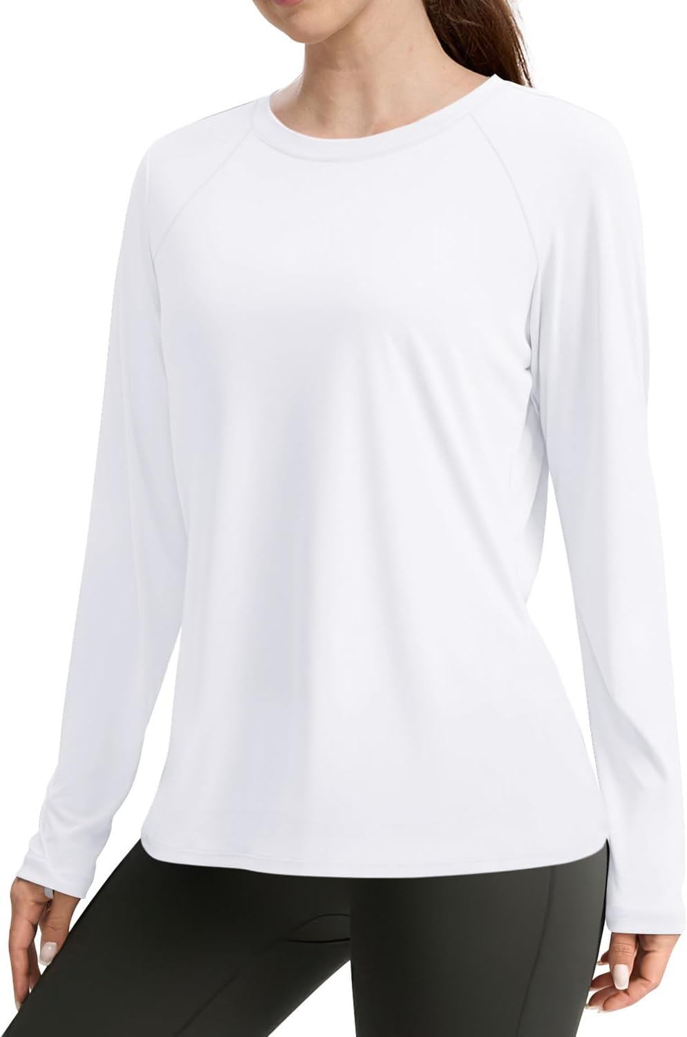 WIHOLL Long Sleeve Workout Tops for Women - UPF 50+ UV Protection, Quick Dry Athletic Shirt