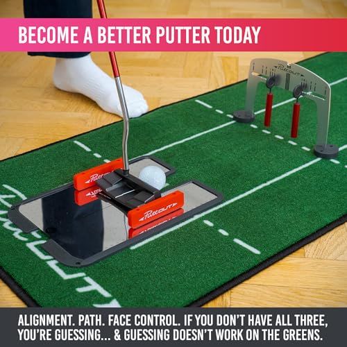 PuttOUT Magnetic Putting Mirror with Adjustable Gate for Golf Training