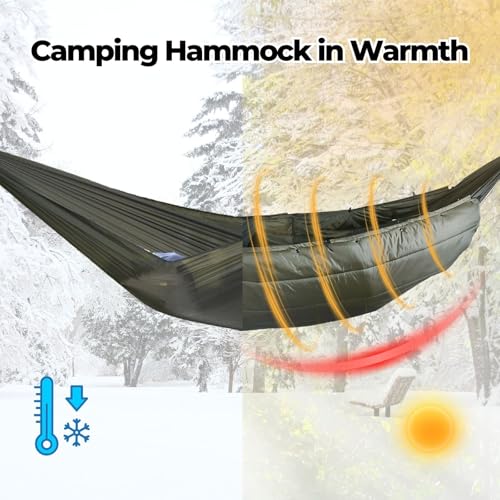 OneWind Double Hammock Underquilt - Green / 35F-50F Insulation, Ultralight Camping Quilt