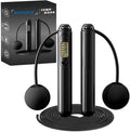 Skiennix Smart Jump Rope - 2-in-1 Weighted Corded & Cordless Design with LCD Display | Adjustable Length for Home Gym Fitness