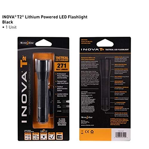 High Lumen Tactical LED Flashlight with Aluminum Body - Black