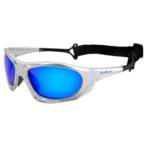 Global Vision Hydro Jet Ski Sunglasses with Polarized Anti-Fog LensesPerfect for Water Sports and Outdoor Use (Silver Blue) (Silver-Blue)