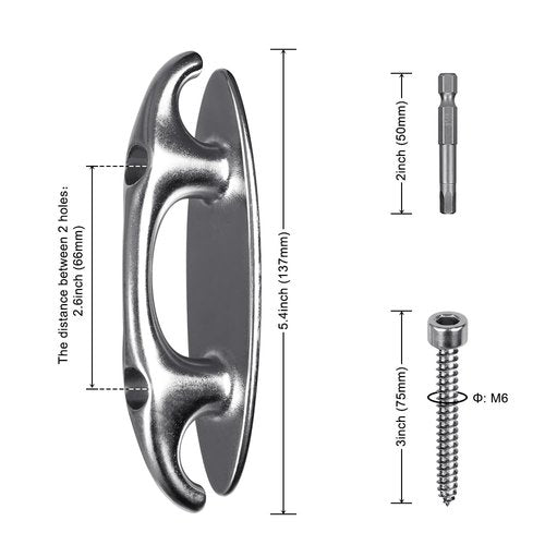 Lifeswell Stainless Steel Resistance Band Wall Anchor, Space Saving Wall Mount Workout Anchors for Home Gym Workouts, Strength Training, Physical Therapy, 3 Pack