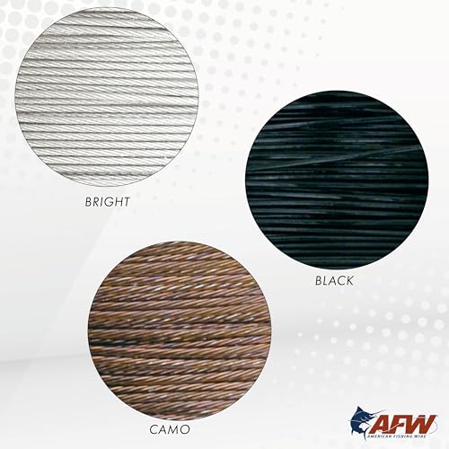 Black Nylon Coated 1x7 Stainless Steel Fishing Leader - 100 Feet, 60 Pound Test