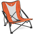 Orange Folding Camp Chair - Low Profile, Lightweight Outdoor Seating