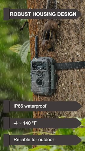 GardePro E6P Max WiFi Trail Camera Camo Rechargeable 8000mAh Battery