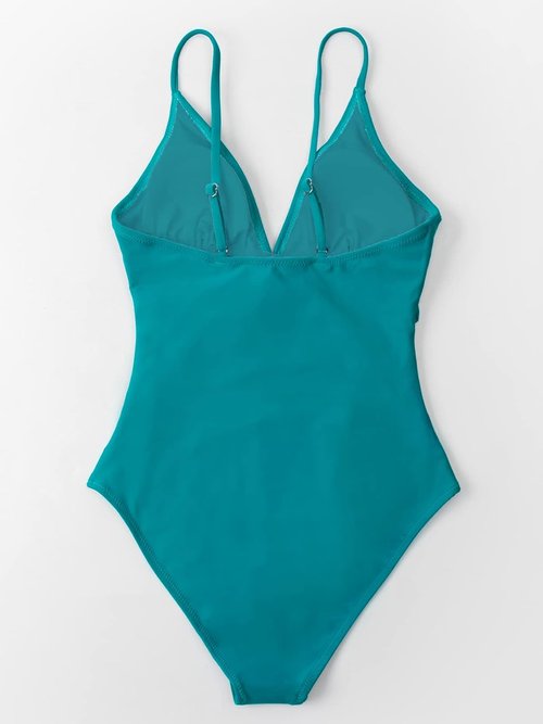 CUPSHE One Piece Swimsuit - Tummy Control V Neck Design for Flattering Fit