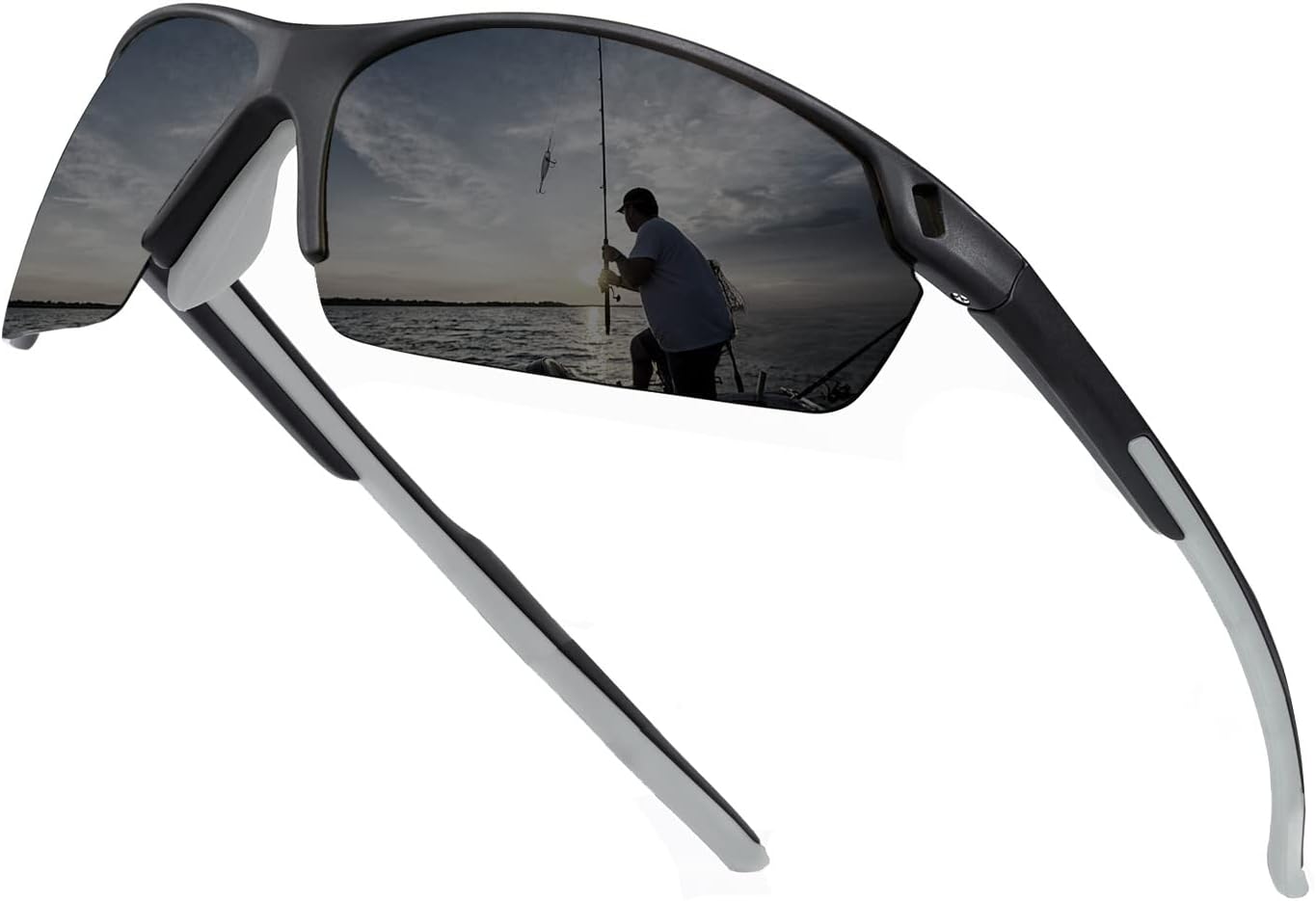 SKYWAY Polarized Sunglasses - Wrap Around Sports Design for Men & Women | UV Protection