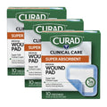 Curad Super Absorbent Wound Pad - Medium, 4x4 Inches, 30 Count, Heavy Draining Wound Care