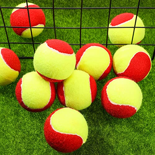 Kids Tennis Balls Set 24 Pack - Red & Yellow Low Compression Practice Balls
