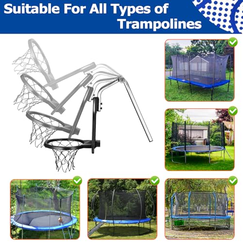 Adjustable Trampoline Basketball Hoop with Balls & Pump | Kids Outdoor Toy