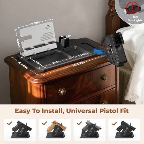 EDC Organizer with Detachable Gun Safe & Quick-Access Trigger Lock