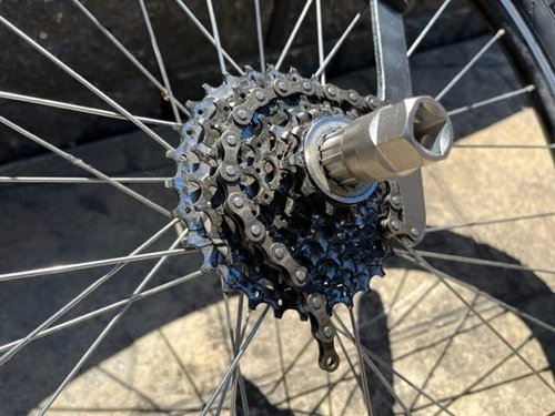 Boenoea Bike Cassette Removal Tool with Chain Whip, Bicycle Sprocket Removal Tools, Cassette Lockring Freewheel Remover