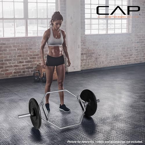 CAP Olympic Trap Bar Combo Grip Chrome Heavy-Duty Hex Shrug & Deadlift Bar
