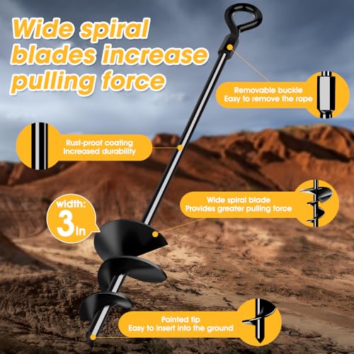 27-Inch Ground Anchors Kit with 3/16