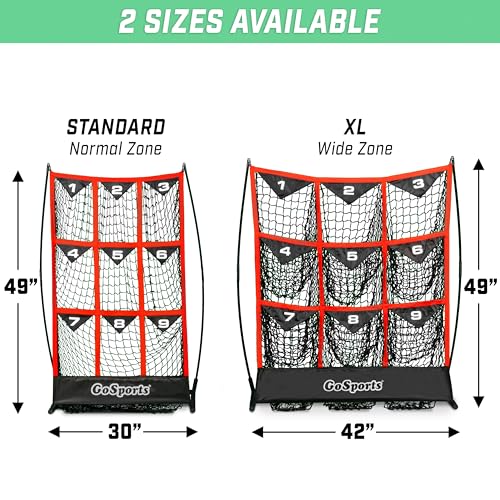 GoSports Red Baseball & Softball Strike Zone Pitching Net - Portable Practice Target