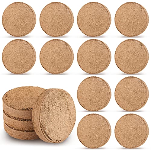 LEIFIDE Composting Toilet Coconut Coir Disks - 12 Pack, 8cm Soil Discs