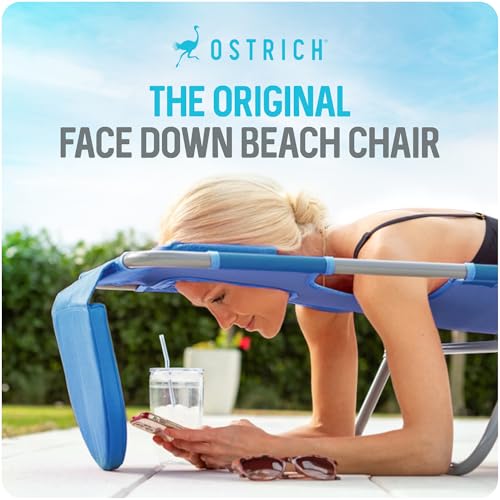 Blue Heavy-Duty Backpacker Outdoor Beach Chair - Portable & Adjustable Recline