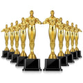 10 Inch Gold Award Trophy - Plastic Bulk Trophies for Recognition, Set of 6
